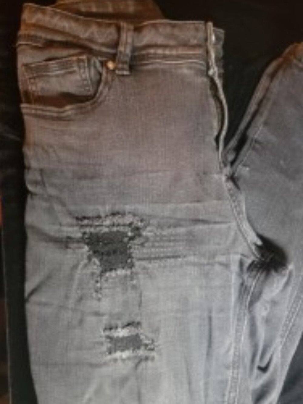 Indigo Rein Black Distressed Skinny Jeans Size 17